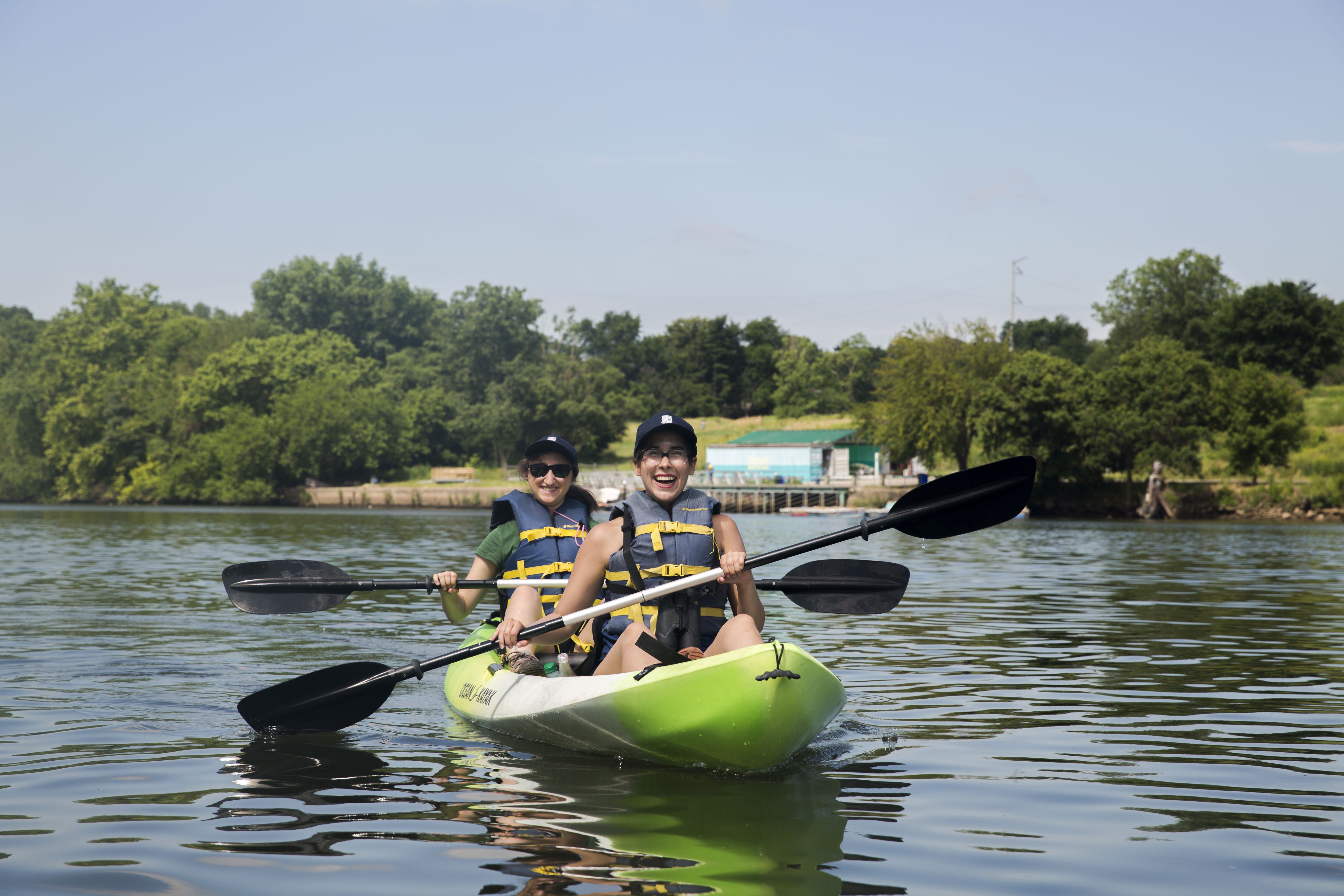 Ana Alanso and Jolie Gittleman Kayaking