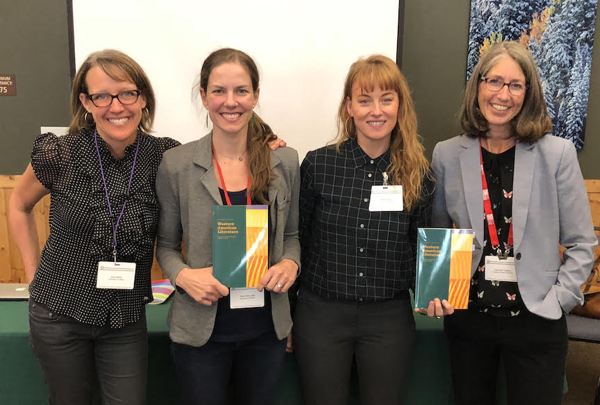 (L to R) Jenn Ladino, Ashley Reis, April Anson, and Leisl Carr Childers at the Western Literature Association’s conference in Estes Park, Colorado 