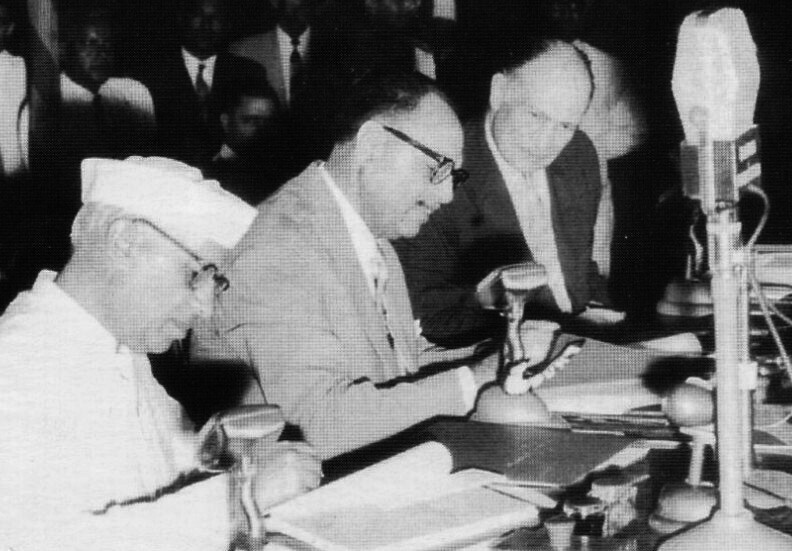 Signing of the Indus Water Treaty, 1960 in Karachi, Pakistan