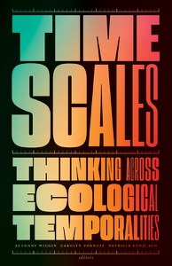 Cover of the Timescales book. Text in color on black.
