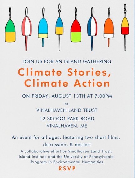 Vinalhaven Island Climate Story and Climate Action flyer