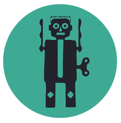 Ecotopian Toolkit robot logo.