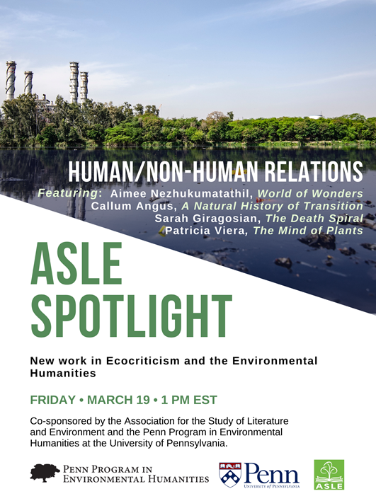 event poster for ASLE event series in spring 2021