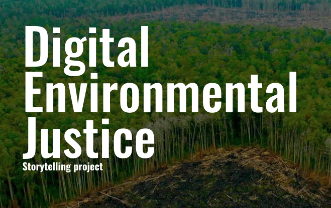 Homescreen screenshot of digital environmental justice website