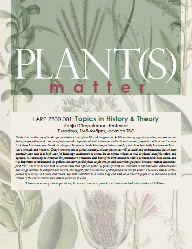 Plants Matter course flyer, text above