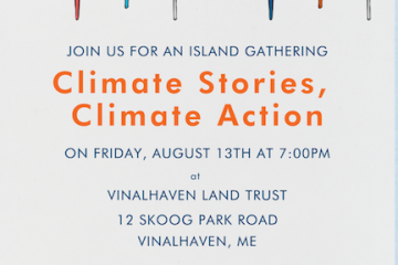 Vinalhaven Island Climate Story and Climate Action flyer