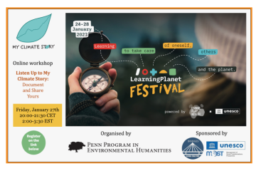 Listen Up to My Climate Story online workshop for Learning Planet Festival