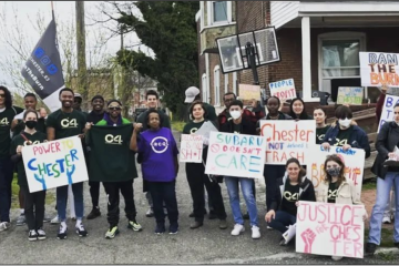 Giovanna Di Chiro, C4 (Campus Coalition Concerning Chester) Students Join with CRCQL Residents on the Annual Environmental Justice March and  Rally, Chester, PA, April 23, 2022
